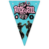 50er Rock'n'Roll Bunting. Wimpelkette (Dritte Fahne)