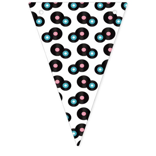 50er Rock'n'Roll Bunting. Wimpelkette (Zweite Fahne)