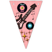 50er Rock'n'Roll Bunting. Wimpelkette (Erste Fahne)