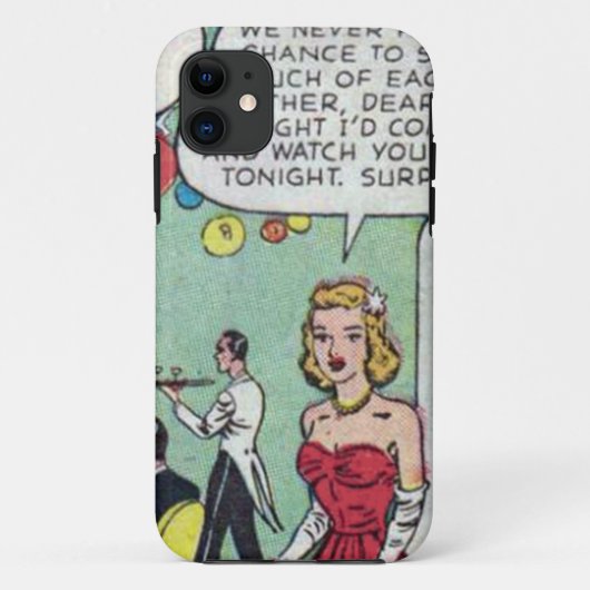 50er Romantisches Comic Case-Mate iPhone Hülle (Rückseite)