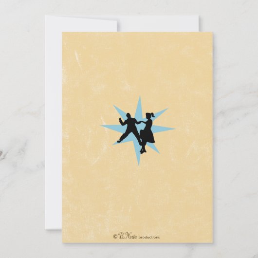 50er Sock Hop Dance Party Einladung (Rückseite)