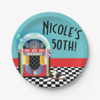 50er Sock Hop Dance Party Jukebox Red Custom