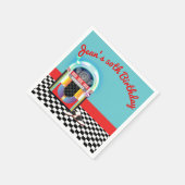 50er Sock Hop Dance Party Jukebox Red Custom Serviette (Ecke)