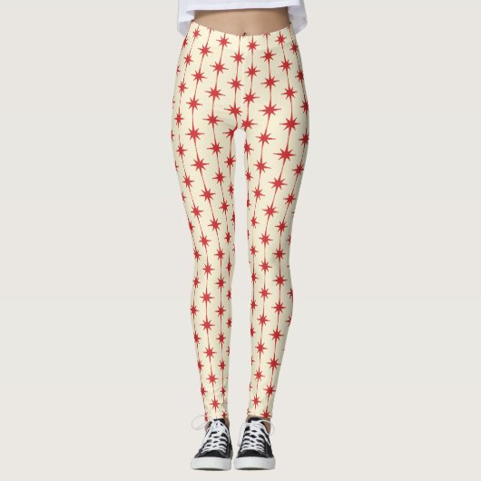 50er-Sternexplosionen des Atomzeitalters - Retro R Leggings (Vorderseite)