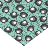 50er Stil | Aqua, Black Blobs | Retro Kurzer Tischläufer (Ecke)