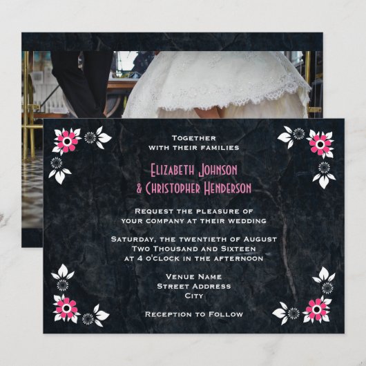 50er Stil Diner Wedding Einladung (Vorne/Hinten)