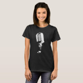 50er Style Microphone Vocalist Singer Mic T-Shirt (Vorne ganz)