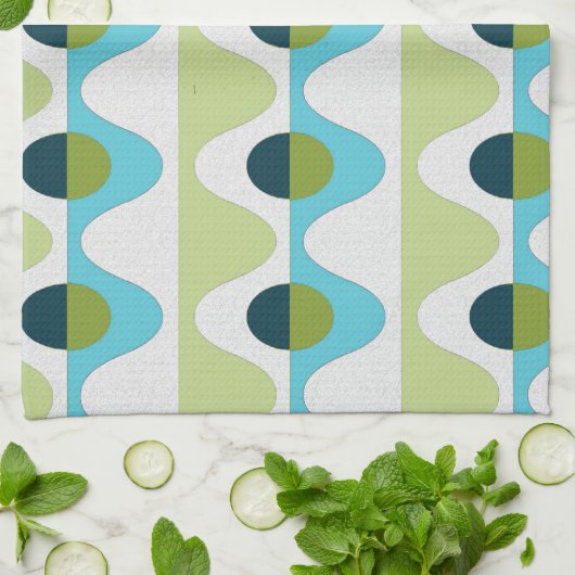 50er Style Retro Tee Handtuch Set (3) (Gefaltet)