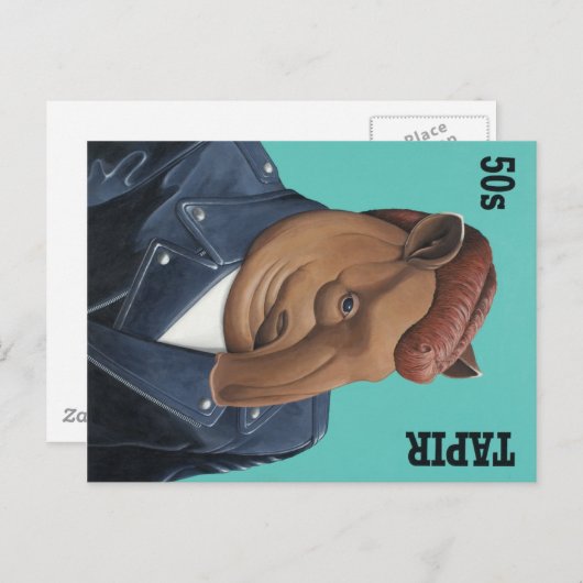 50er Tapir Postkarte (Vorne/Hinten)
