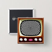50er Television Op Art Button (Vorne & Hinten)
