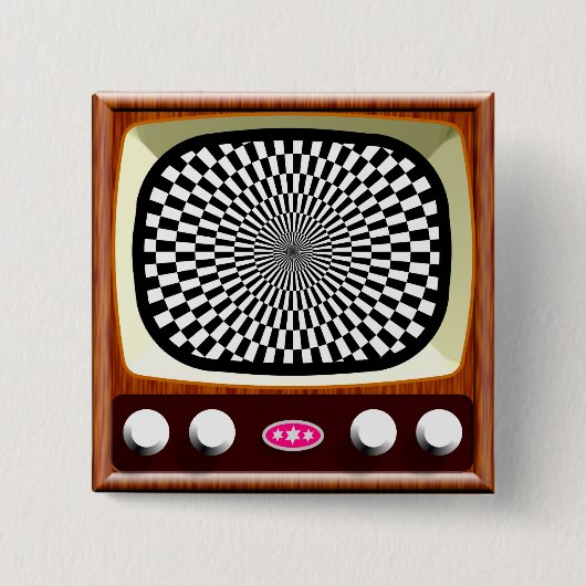 50er Television Op Art Button (Vorderseite)