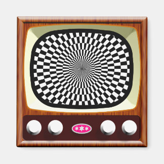 50er Television Op Art Magnet
