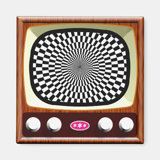 50er Television Op Art Magnet (Vorne)