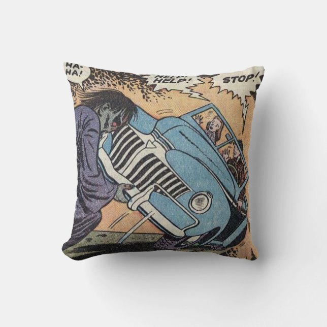 50er Vintag Horror Comic Kissen (Vorderseite)