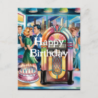 50er Vintag Retro Jukebox, Diner, Geburtstagskuche