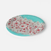 50er Vintage Papiertafel Pappteller (Schrägansicht)