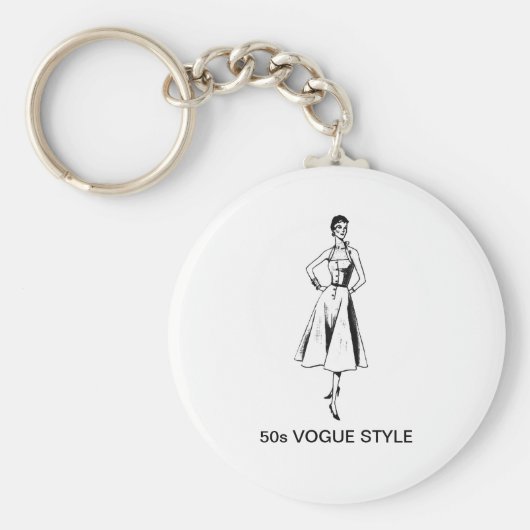 50er VOGUE STYLE KEY RING Schlüsselanhänger (Vorne)