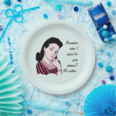 50er Woman Sarcasm Pappteller (Party)