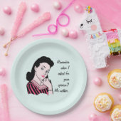 50er Woman Sarcasm Pappteller (Party)