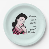 50er Woman Sarcasm Pappteller (Vorderseite)