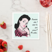 50er Woman Sarcasm Serviette (Beispiel)