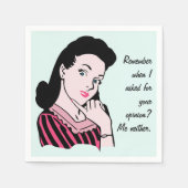 50er Woman Sarcasm Serviette (Vorderseite)