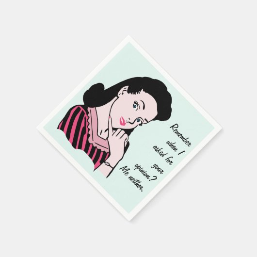 50er Woman Sarcasm Serviette (Ecke)