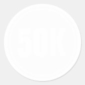 50k Läufer Ultra-Marathon Open Runder Aufkleber (Vorderseite)