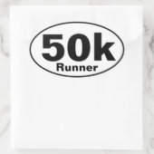 50K Runner Oval Aufkleber (Tasche)
