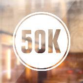 50k Runners Ultra Marathon Open Fensteraufkleber (Blatt 2)