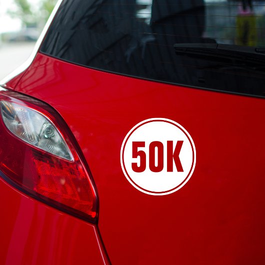 50k Runners Ultra Marathon Open Runder Aufkleber