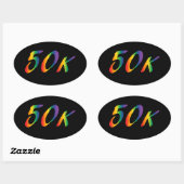 50K Ultra-Marathon Ovaler Aufkleber (Blatt)