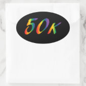 50K Ultra-Marathon Ovaler Aufkleber (Tasche)