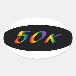 50K Ultra-Marathon Ovaler Aufkleber