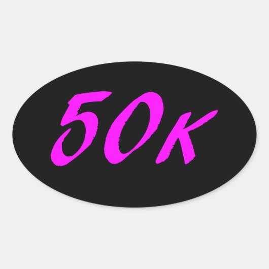 50K Ultra-Marathon Ovaler Aufkleber (Vorderseite)
