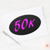 50K Ultra-Marathon Ovaler Aufkleber (Umschlag)