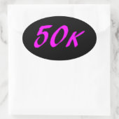 50K Ultra-Marathon Ovaler Aufkleber (Tasche)
