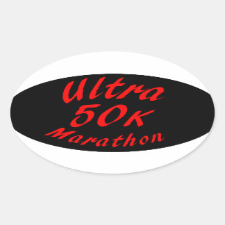50K Ultra-Marathon Ovaler Aufkleber