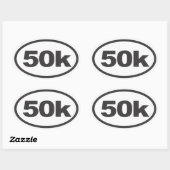 50K Ultra Oval Running Decal Ovaler Aufkleber (Blatt)
