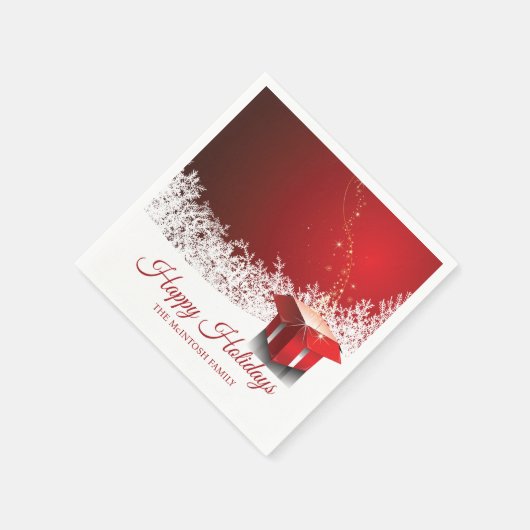 50pcs Red White Christmas | Gift box surprise Serviette (Ecke)