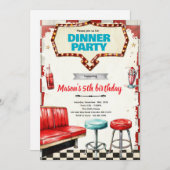 50s dinner party invitation einladung (Vorne/Hinten)