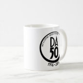 50th Anniversary 1976-2026 Mug in Black Kaffeetasse (VorderseiteRechts)