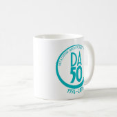 50th Anniversary 1976-2026 Mug in Teal Kaffeetasse (VorderseiteRechts)