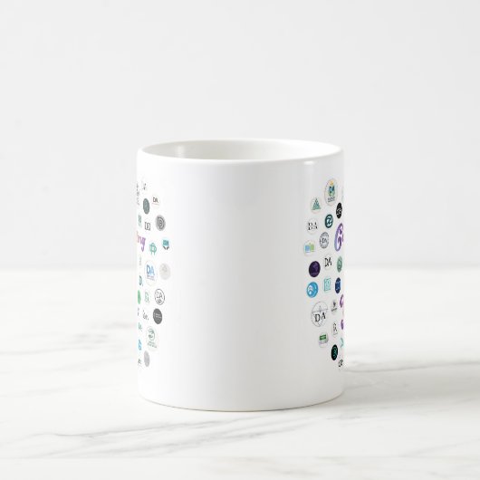50th Anniversary 50 Logos Mug  Kaffeetasse (Mittel)