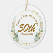 50th Anniversary Christmas Ornament Personalized, (Links)