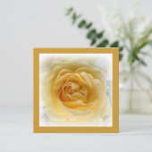 50th Anniversary Einladung - Soft Gold Rose (Stehend Vorderseite)
