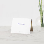 50th Anniversary Gold and Black Thank You Card Dankeskarte (Rückseite)