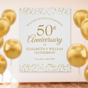 50th Anniversary Gold Dust Welcome Sign Poster