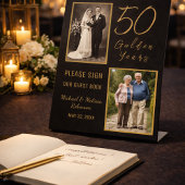 50th Anniversary Guest Book Table Display Sign Sockelschild