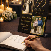 50th Anniversary Guest Book Table Display Sign Sockelschild